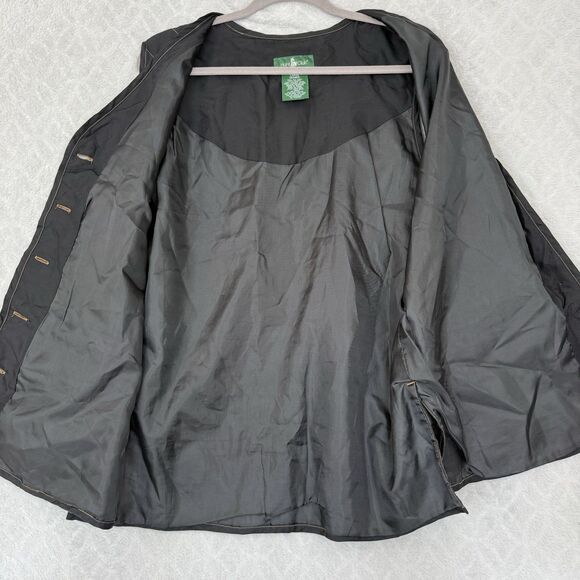 Vtg Hunt Club Silk Quilted Vest Womens Large Black Equestrian Barn Chore Preppy - Picture 9 of 15